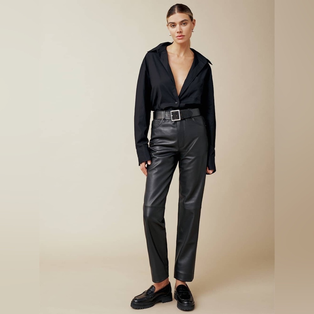 HOST PICK Reformation Veda Cynthia Leather Pant NWT